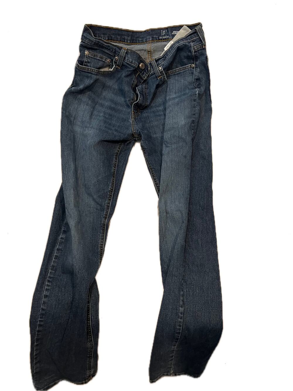 George Blue Straight Jeans Mens 34x34